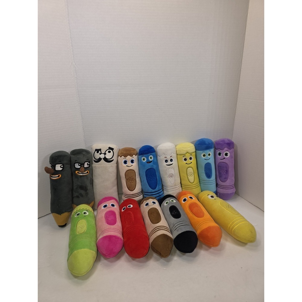 BabyFirst TV Color Crew Crayon Pencil Talking Plush Toy Lot Of 16 PLEASE READ